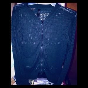 Reflex Black Mesh Cardigan
